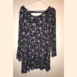 Long sleeved shift dress